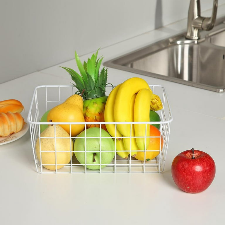 TRIANU Metal Wire Baskets for Organizing Household Pantry Storage Freezer  Organizer Bins with Handles, Freezer Baskets for Upright Freezer