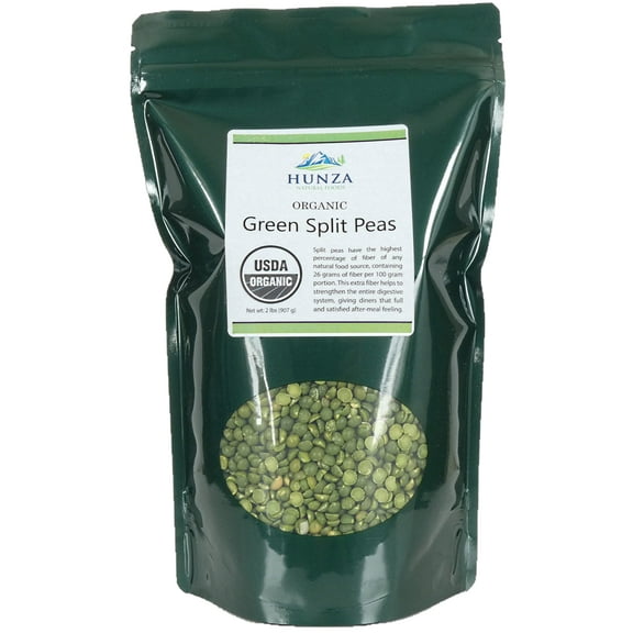 Hunza Organic Green Split Peas (2 lbs)