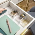 thumbnail image 3 of Martha Stewart Brody 3 Pack Stack and Slide Plastic Tray Office Desktop Organizer, 3" x 3.75", 3 of 12