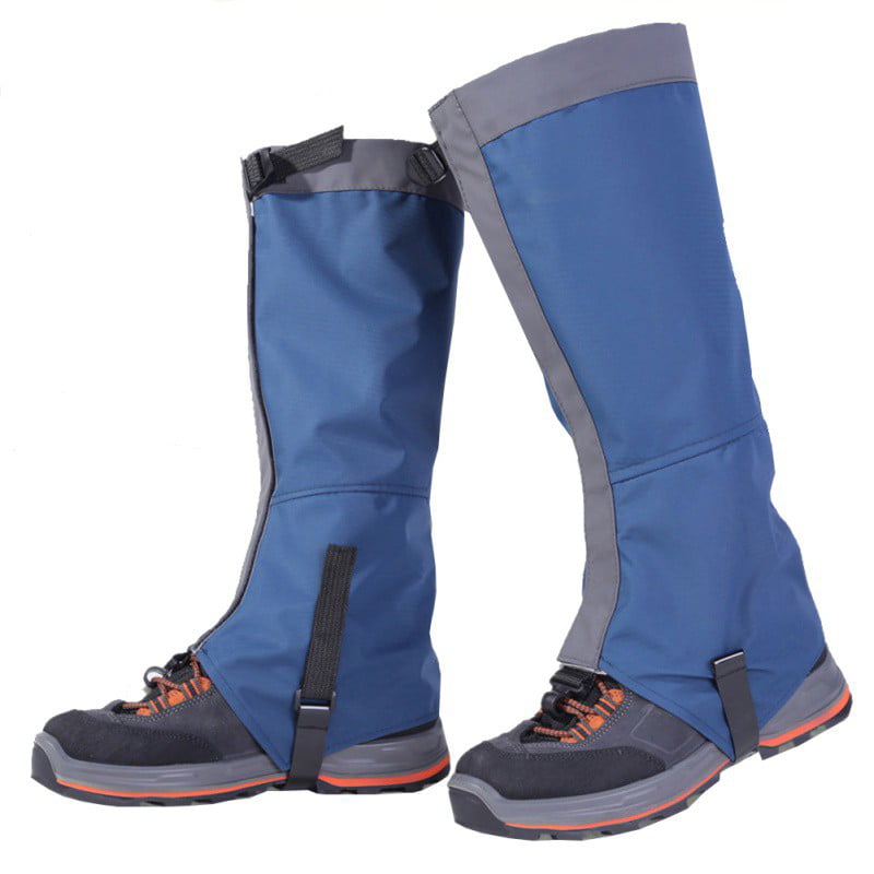 Outdoor Waterproof Ankle Walking Gaiters Boots Snow Legging Guards Blue 
