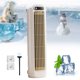thumbnail image 4 of Ventilador de torre sin paletas | Diseño de turbinas eólicas altas | 3 Ajustes de velocidad | Funcionamiento silencioso | Batería recargable de 2000 mAh | Enfriador de aire portátil de escritorio, 4 of 8