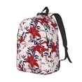 thumbnail image 2 of Naloa Canvas Backpack for Men Women Lilies Flowers Print Rucksack Casual Travel Daypack Large and Small Durable College Tote Satchel Bookbag for Teens, 2 of 8
