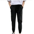thumbnail image 1 of Dagugfen Mens Cargo Pants Drawstring High Waist Baggy Solid Color Lightweight Jogger Sports Trousers Pockets, 1 of 3