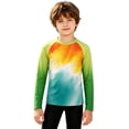 thumbnail image 2 of Hauaitttt Print Kids Rash Guard Long Sleeve Swimsuit with Gradient Color for Girls – Playful Sun Top for Outdoor Swimwear and Swim Classes Girl Tops 2t Girl Ruffle Top Girls Athletic Girls Size 16, 2 of 5