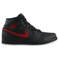 thumbnail image 5 of Air Jordan 1 Mid Mens Shoes Anthracite/Gym Red/White 554724-045, 5 of 6