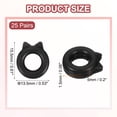 thumbnail image 2 of Cat Shape Eye Glasses Ear Grips, 25 Pairs Anti-Slip Eyeglass Ear Hooks with Box for Sunglasses Ear Hooks, Black, 2 of 7