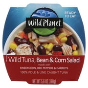 4 PACK Wild Planet Wild Tuna, Bean & Corn Salad, 5.6 Oz
