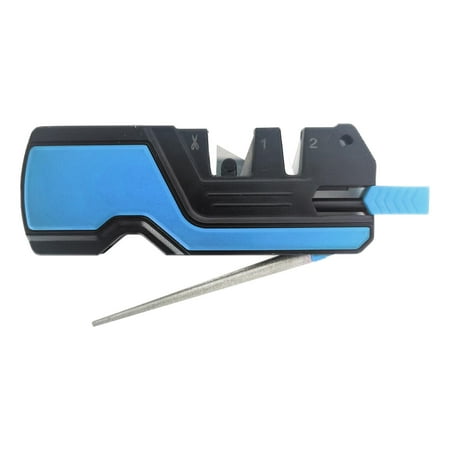 

Manual Outdoor Survival Tool Quickly Repair Portable Sharpening Rod for Kitchen Camping Scissors blue