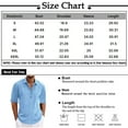 thumbnail image 3 of MGCWSH Beach Shirts for Men Cotton Blend Shirt Solid Long Sleeve Button Down Shirt Casual Blouse Summer Hawaiian Shirts Green 3XL, 3 of 6