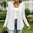 thumbnail image 6 of yillto Plus Size Womens Cardigan Open Front Lightweight Soft Comfy Long Sleeve Loose Coats with Pockets, 6 of 7