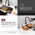 thumbnail image 5 of Stylish Dual Mount 32" Gray Composite Granite Single Bowl Kitchen Sink with 4 accs S-832WL, 5 of 15