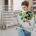 thumbnail image 4 of Fotbe Watercolor Green Leaves Pattern Car Seat Covers for Babies, Nursing Breastfeeding Cover Infant Carseat Canopy, Soft Stretchy Carrier Cover, 4 of 9