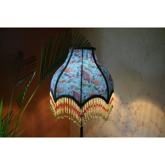 BespokeByNikita Victorian Blue Velvet Dome Lampshade