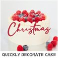 thumbnail image 3 of GOOHOCHY 30 adornos navideños para tartas: adornos rojos para tartas, decoración navideña con texto en inglés "Merry Christmas", pancarta de cupcakes de invierno para fiestas navideñas., 3 of 8