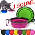 thumbnail image 2 of Pet Folding Silicone Bowl Collapsible Dog Food Bowl Water Large Outdoor Pet Travel Bowl Portable Puppy Food Container Feeder ShopWise Round, 2 of 11