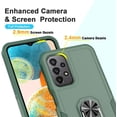 thumbnail image 3 of for Samsung Galaxy A23 4G/5G Case with Tempered Glass Screen Protector,Heavy-Duty Tough Rugged Phone Case Cover with Ring Holder Kickstand for Galaxy A23 5G [Not Fit A23 5G UW][Dark Green], 3 of 13