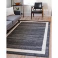 thumbnail image 3 of Unique Loom Del Mar Collection Area Rug - Maria (10' x 13' 1" Rectangle Black/Ivory), 3 of 7