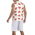 thumbnail image 2 of Sikiie Hand Drawn Strawberry Basketball Jersey Reversible Men's Mesh Athletic Sports Shirts Training Practice S-4XLMedium, 2 of 6