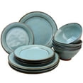 Gibson Elite Terranea 12 Piece Dinnerware Set in Teal