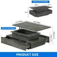 thumbnail image 6 of Uforic Lift Top LED Coffee Table, Smart Center Table with 4 Drawers, Gray, 6 of 6