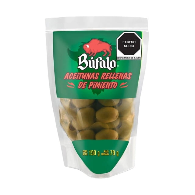 Aceitunas Búfalo rellenas de pimiento 150 g