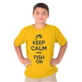 thumbnail image 5 of Keep Calm Fish On Fishing Enthusiast Boys Kids T Shirt Tees Tops Teen Brisco Brands XS, 5 of 6