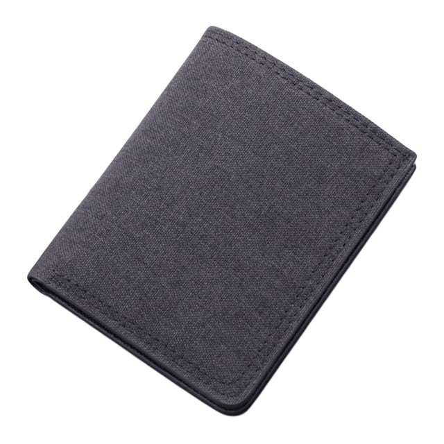 Cartera de Lona para Hombre Titular de Dinero Corto Titular de de Identificación de Crédito con Bolsillo para Monedas Cierre de Botón Plegable Sunnimix billetera de hombre