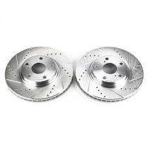 Power Stop Front Pair of Drilled and Slotted Brake Rotors JBR737XPR