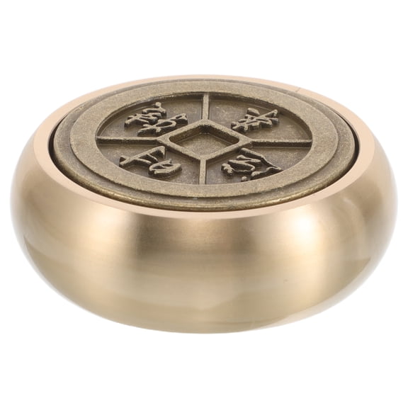 TAILTOSS Solid Brass Rounded Corner Drawing Ruler Paperweight Dark Brown Decorative Desk Accessory for Home