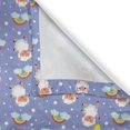 thumbnail image 6 of Ambesonne Animal Valance & Curtain, Happy Lambs Rainbows Art, 55"x30", Ceil Blue Salmon and White, 6 of 7