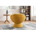 thumbnail image 2 of Oversized Swivel Accent Chair with Round Super Thick Cushion, 360 Swivel Barrel Sofa, Papasan Seat for Living, Bedroom, Reading Room, Loung,Yellow, 2 of 9