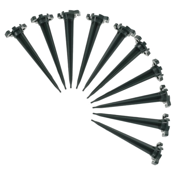 WESIEVYA Weather-Resistant Green Plastic Ground Spikes for Outdoor Lights 50Pcs