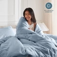 thumbnail image 5 of Bare Home Luxury Duvet Cover and Sham Set - Premium 1800 Collection - Ultra-Soft - Twin/Twin-XL, Dusty Blue, 2-Pieces, 5 of 10
