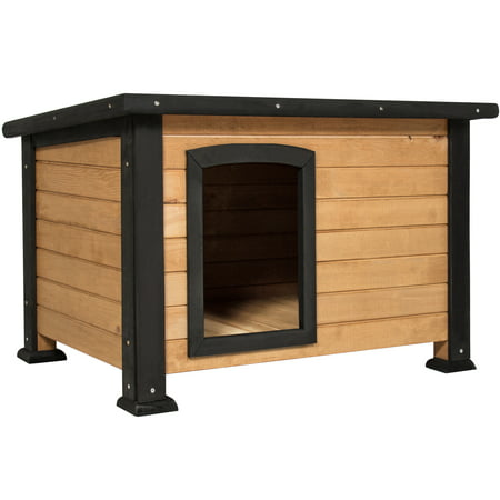 Best Choice Products Wooden Weather-Resistant Log Cabin Dog House, Small, 25