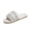 White, variant on Women's Plush Slipper with Pearl Casual Open Toe Fluffy Lightweight Sandal for Winter White
