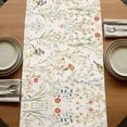 thumbnail image 5 of Spring Floral 36 Inch Table Runner, Summer Birds Botanical Country Pastoral Farmhouse Dresser Scarf Cotton & Linen Tablerunner for Dining/Kitchen Island/Holiday Party Décor Small 13" x 36", 5 of 9