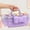 Purple, variant on Ikohbadg Cute Girls Hair Accessories Organizer Box, Plastic Storage Bin for Hair Ties, Clips, and Headbands, Multipurpose Jewelry Container for Kids