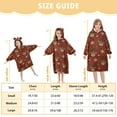 thumbnail image 3 of BZSMCE Wearable Blanket Hoodie Fashion Reindeer Snowflake Charm Home Wear, 3 of 7