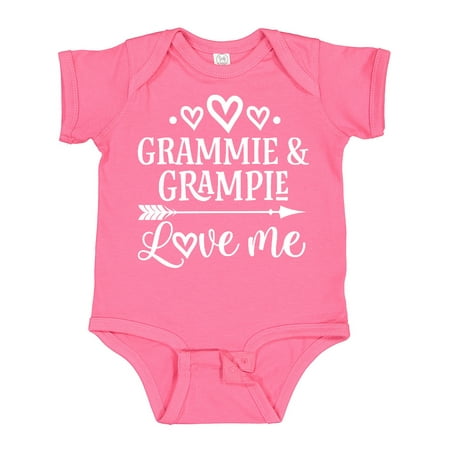 

Inktastic Grammie and Grampie Love Me Gift Baby Boy or Baby Girl Bodysuit