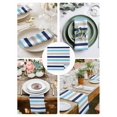 thumbnail image 3 of Blue Grey Striped Cloth Napkins Set of 6 Reusable Dinner Napkins, Farmhouse Stripes Simple Art Cocktail Napkin Washable Table Napkins for Wedding/Holiday Party/Baby Shower 20"x20", 3 of 7