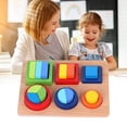 thumbnail image 3 of figatia 2pcs Shape Match Puzzle Board Preschool Development Toy Present for Kids, 3 of 9