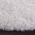 thumbnail image 3 of Safavieh Flokati Lavena Solid Polyester Shag Area Rug, Ivory/Gray, 6'7" x 6'7" Round, 3 of 10
