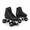 Black-Women's 6 / Men's 5, variant on White Women's 6 / Men's 5 Classic Quad Roller Skates for Indoor Outdoor Use