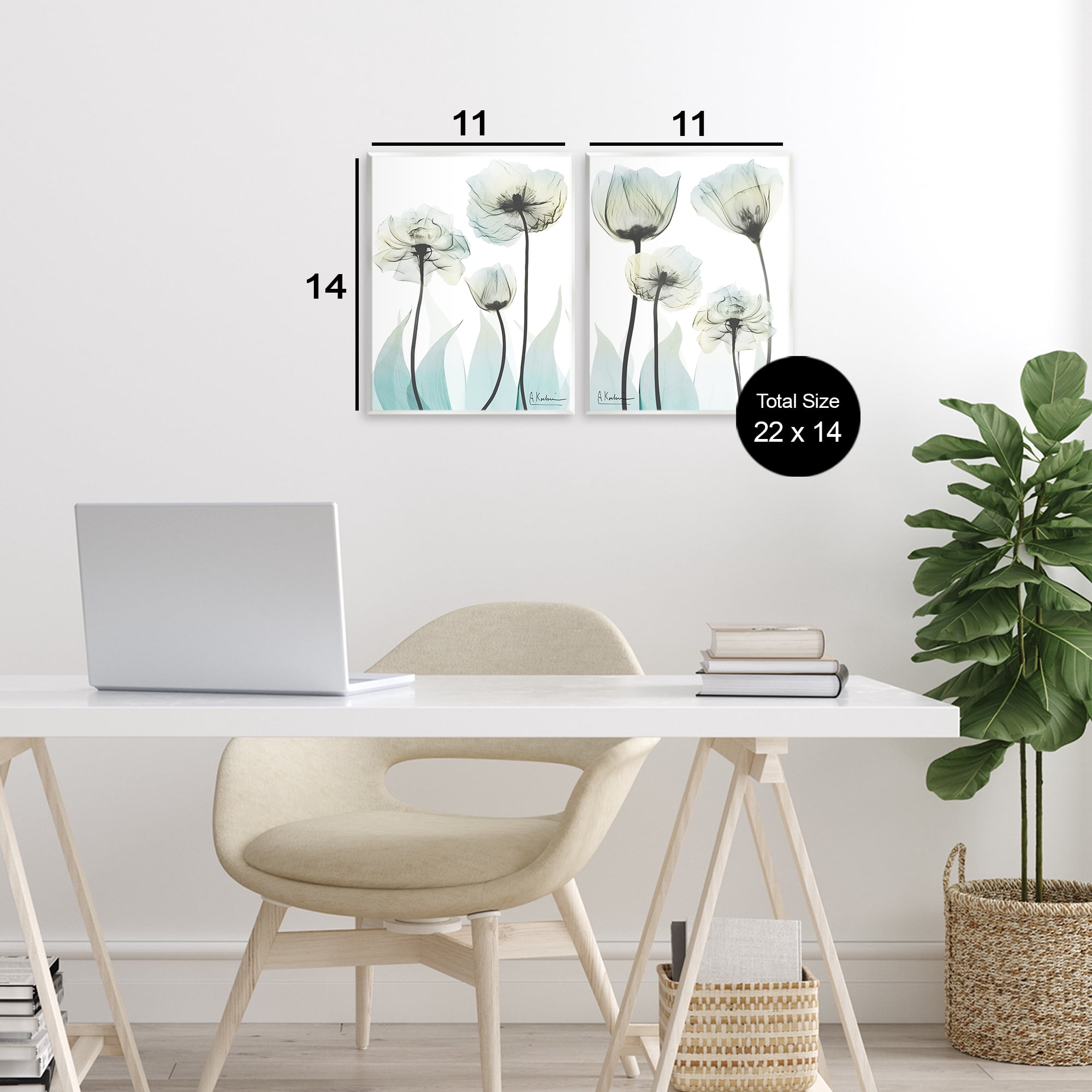 Stupell Industries Luxury Of Creation Flowers 2 Piece Wall Plaque Art Set, design by Albert Koetsier