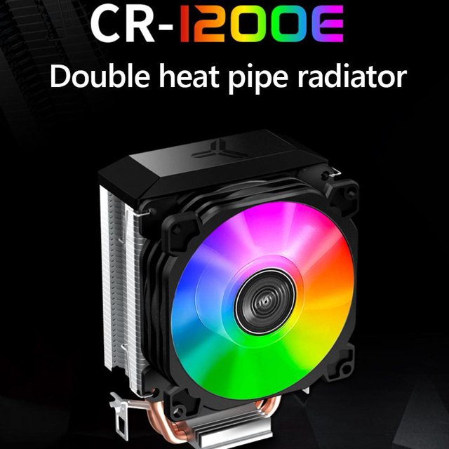 Enfriador de CPU JShteea CR1200E 2 Heat Pipe RGB 3Pin Ventiladores de Refrigeración