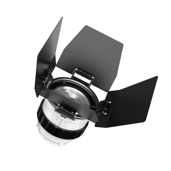 Fresnel Fresnel Lens For  Mount 10- 45 Optical Focusing 10X Brighter With Detachable 4 Leaf Barn Door For Studio Continuous Light Shaping Tool