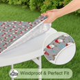 thumbnail image 5 of Gray Christmas Santa Pattern Round Fitted Tablecloth with Elastic Edge,Dining Table Cover Waterproof,Outdoor Round Tablecloth for Camping,Dining,Indoor and Outdoor, 5 of 7