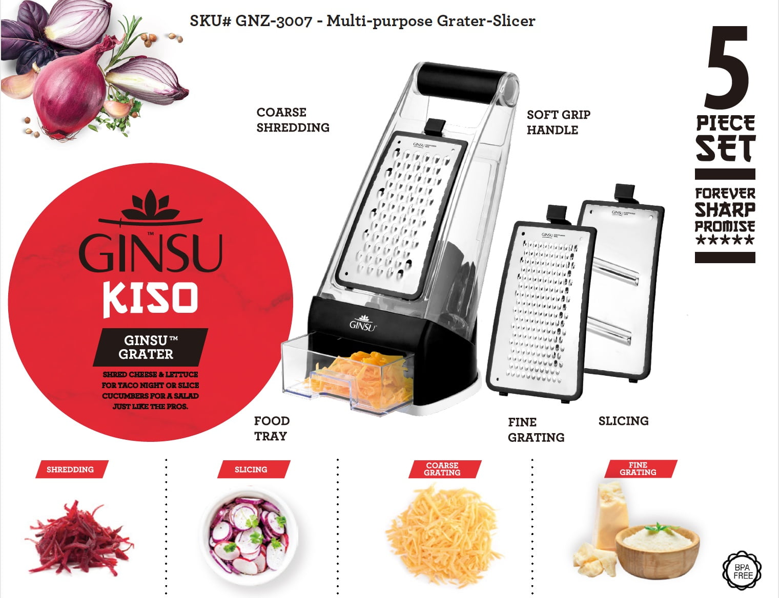 SideDeal: Ginsu Kiso Multi-Purpose Food Prep Chef Set