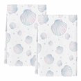 thumbnail image 2 of Colorful Shell Coastal Kitchen Towels Set of 2, Nautical Summer Beach Ocean Sea Absorbent Dish Towels for Kitchen, Microfiber Hand Towel, Quick Drying Tea Towel for Cleaning Decorative Dishcloths, 2 of 7