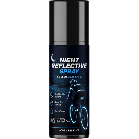 Night Reflective Spray, 100ml Spray Paint, Weatherproof Safety Fluorescent Paint, Invisible Daytime Running Reflective Sprays For Outdoor Cycling Camping Hiking Walking Driveway Traffic(RL)